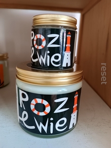 duża świeca sojowa ROZEWIE