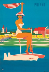 Plakat reklamowy 1963r. Sopot 100x70