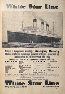 plakat White Star Line A4