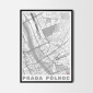 Plakat mapa Praga Północ W TUBIE