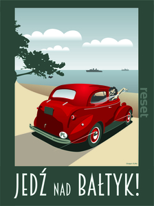 plakat Gdynia: Jedź nad Bałtyk 50x70