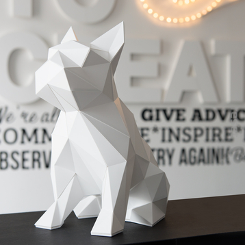 Lampa Buldog origami