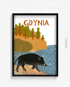 plakat Dziki Gdynia Orłowo