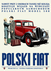polski Fiat 508 RETRO 50x70