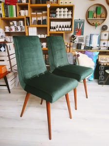 Krzesła lata 60. Green Velvet