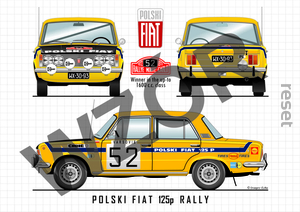 plakat "FIAT 125p Rally" 50 x 70