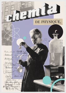 plakat Curie Nobel Chemia 30x40 bez ramy