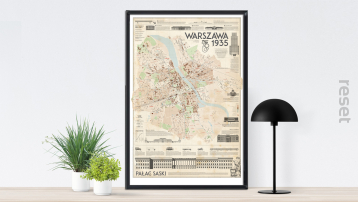 Plakat Mapa Warszawy 1935 BEZ RAMY 61x91cm