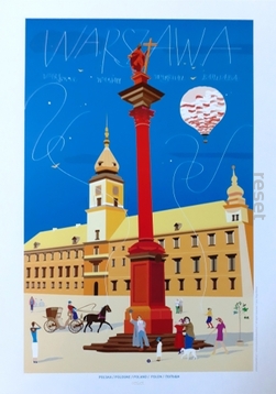 Plakat Warszawa Kolumna Zygmunta 35x25
