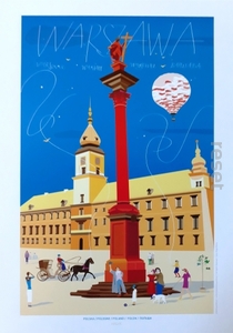 Plakat Warszawa Kolumna Zygmunta 35x25